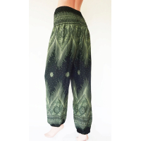 Harembroek XL -  Sunset Mono groen